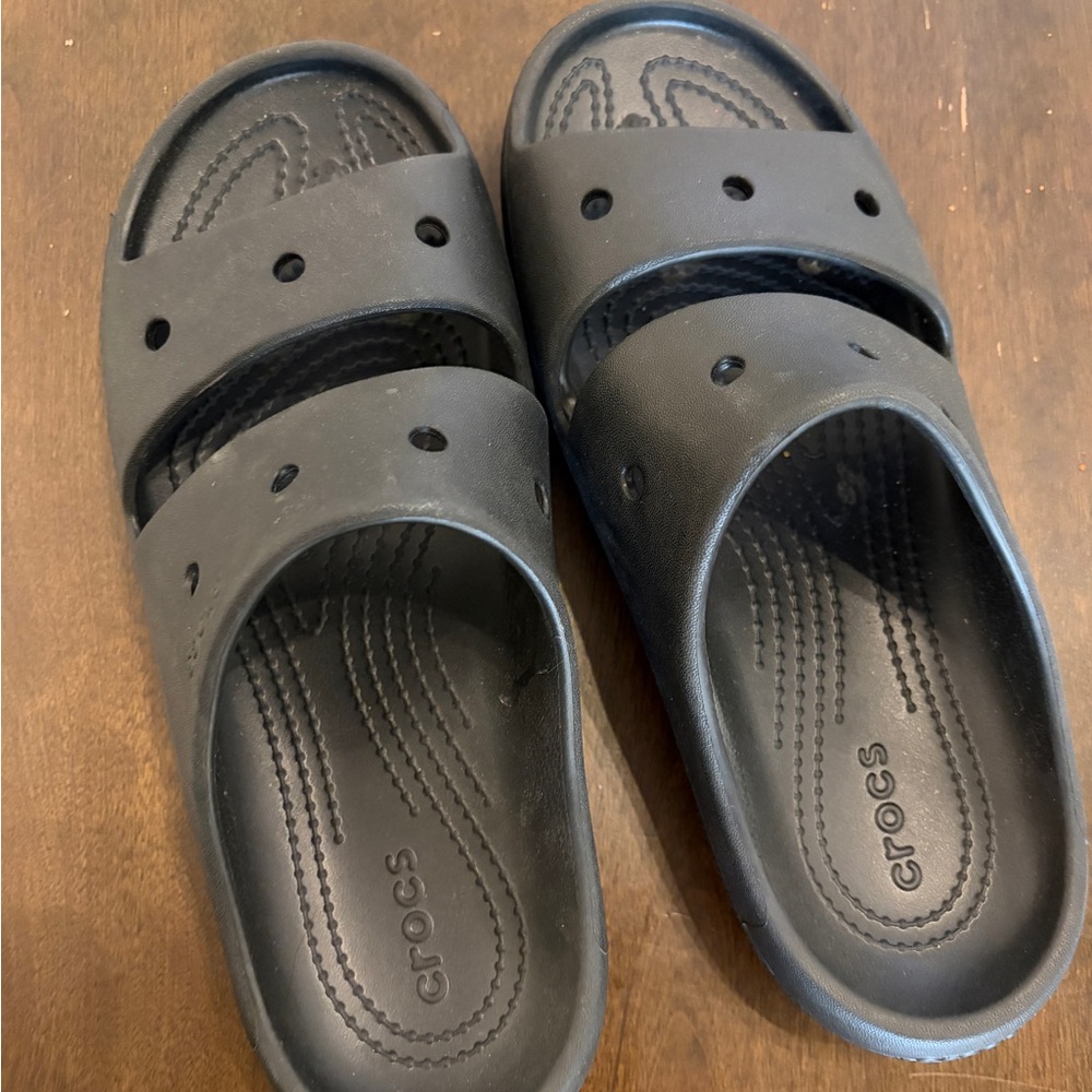 Crocs Black Slide Sandals
